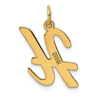 14k Yellow Gold Large Script Initial H Charm