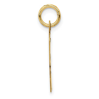 14k Yellow Gold Large Script Initial K Charm