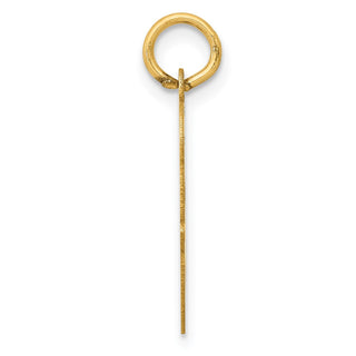 14k Yellow Gold Large Script Initial O Charm