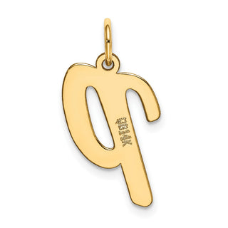 14k Yellow Gold Large Script Initial P Charm