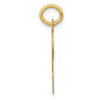 14k Yellow Gold Large Script Initial V Charm