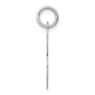 14K White Gold Large Script Initial B Charm