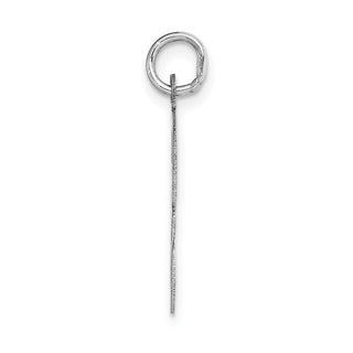 14K White Gold Large Script Initial F Charm