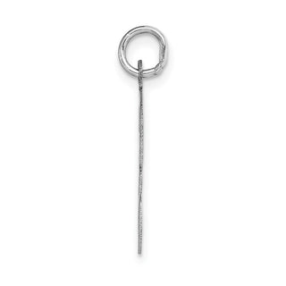 14K White Gold Large Script Initial F Charm