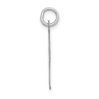 14K White Gold Large Script Initial I Charm