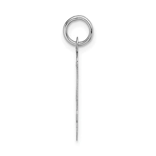 14K White Gold Large Script Initial J Charm