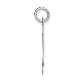 14K White Gold Large Script Initial L Charm