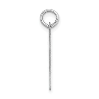 14K White Gold Large Script Initial N Charm