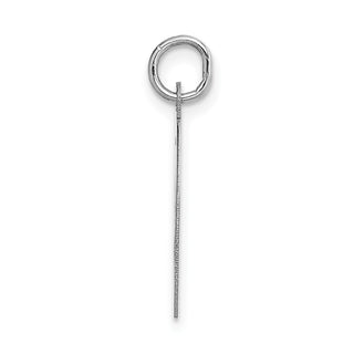 14K White Gold Large Script Initial O Charm