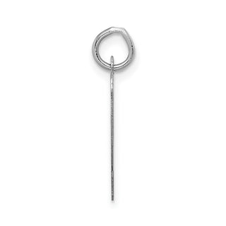 14K White Gold Large Script Initial P Charm