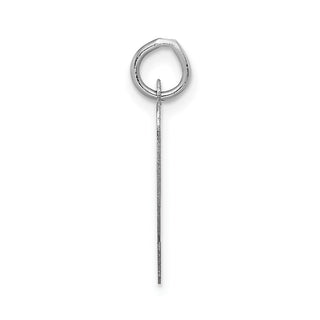 14K White Gold Large Script Initial P Charm
