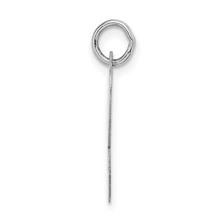 14K White Gold Large Script Initial R Charm