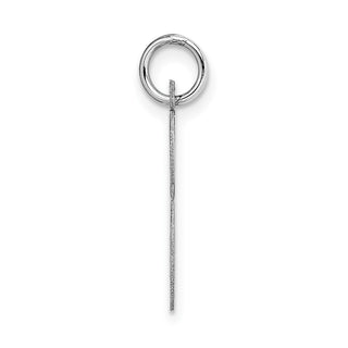 14K White Gold Large Script Initial S Charm