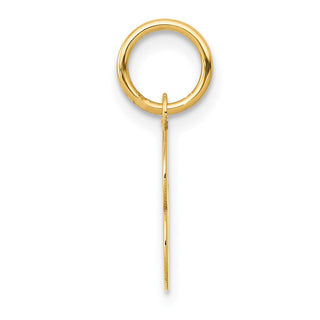 14k Yellow Gold Small Block Initial B Charm