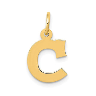 14k Yellow Gold Small Block Initial C Charm