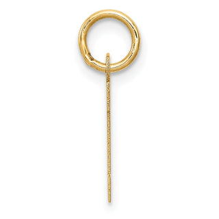 14k Yellow Gold Small Block Initial H Charm
