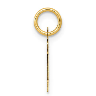 14k Yellow Gold Small Block Initial N Charm