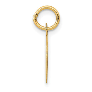 14k Yellow Gold Small Block Initial O Charm