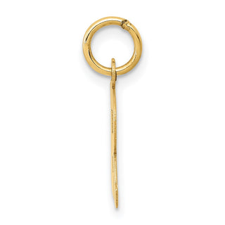 14k Yellow Gold Small Block Initial R Charm