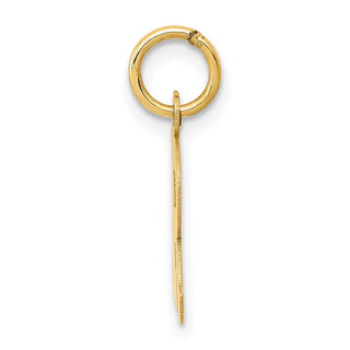 14k Yellow Gold Small Block Initial R Charm