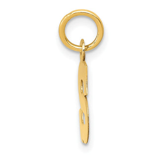 14k Yellow Gold Small Block Initial S Charm