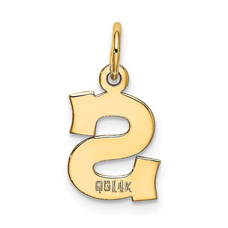 14k Yellow Gold Small Block Initial S Charm