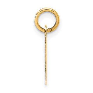 14K Yellow Gold Small Block Initial Z Charm