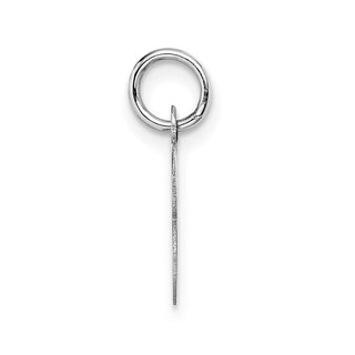 14K White Gold Small Block Initial B Charm