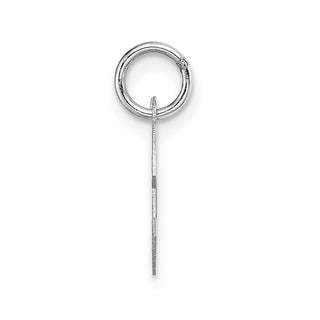 14K White Gold Small Block Initial C Charm