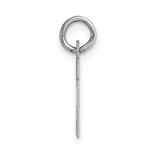 14K White Gold Small Block Initial H Charm