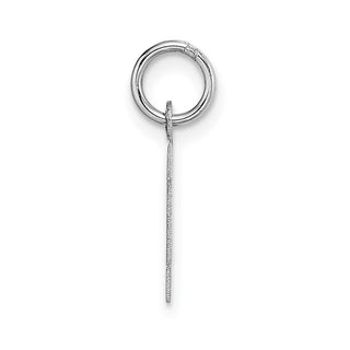 14K White Gold Small Block Initial K Charm