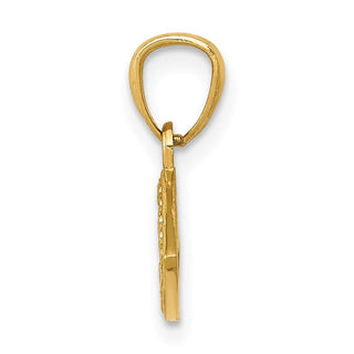 14k Yellow Gold Enameled Eye Pendant