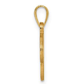 14k Yellow Gold C Script Initial Pendant