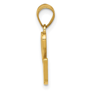14k Yellow Gold G Script Initial Pendant