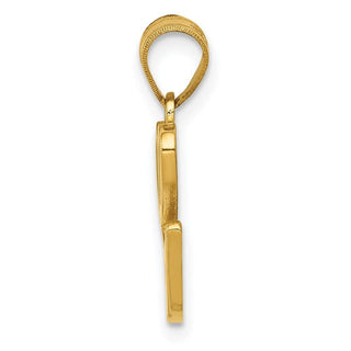 14k Yellow Gold G Script Initial Pendant