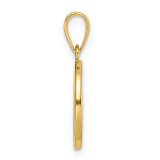 14k Yellow Gold O Script Initial Pendant