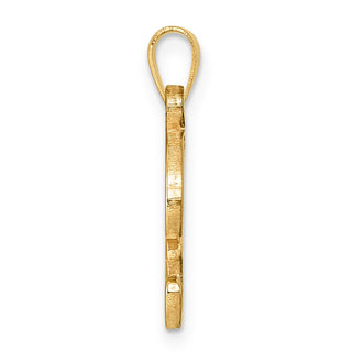 14k Yellow Gold P Script Initial Pendant