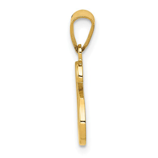 14k Yellow Gold S Script Initial Pendant