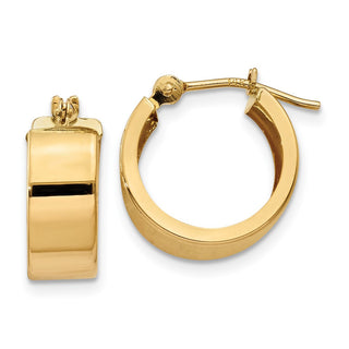 14k Yellow Gold 10mm Polished Hoop Earrings