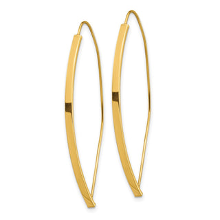14k Yellow Gold 43.5mm Dangle Threader Earrings