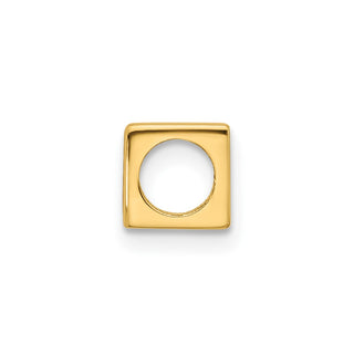 14K Yellow Gold Alphabet Bead Letter D Charm