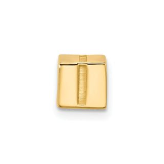 14K Yellow Gold Alphabet Bead Letter I Charm
