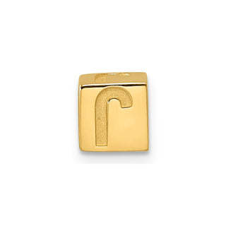 14K Yellow Gold Alphabet Bead Letter J Charm