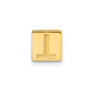 14K Yellow Gold Alphabet Bead Letter T Charm