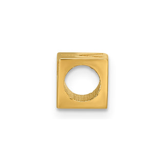 14K Yellow Gold Alphabet Bead Letter Y Charm