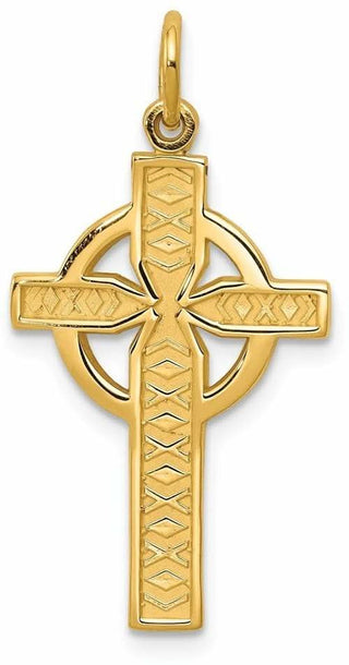 14k Yellow Gold Celtic Cross Pendant C1460