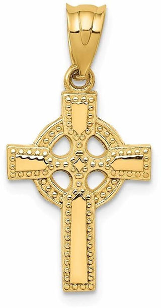 14k Yellow Gold Celtic Cross Pendant C1939