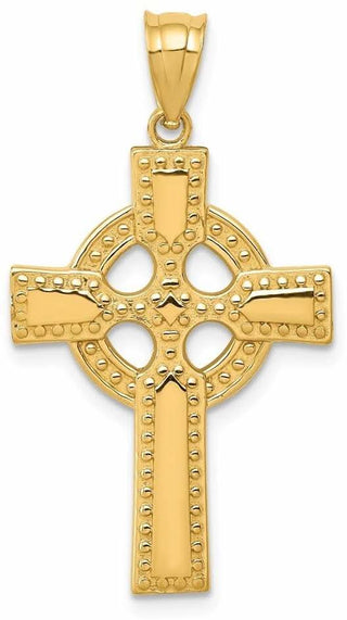 14k Yellow Gold Celtic Cross Pendant C1941