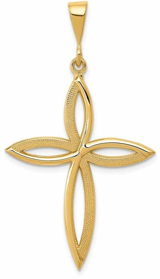 14k Yellow Gold Passion Cross Pendant C2713