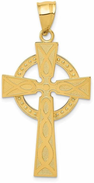 14k Yellow Gold Celtic Cross Pendant C894